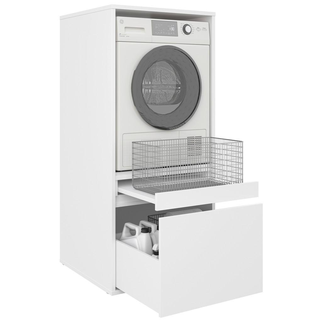 Xora Waschmaschinenschrank , Weiss , Holzwerkstoff , 67.5x151.8x67.5 cm , Waschküche, Waschmaschinenschrank