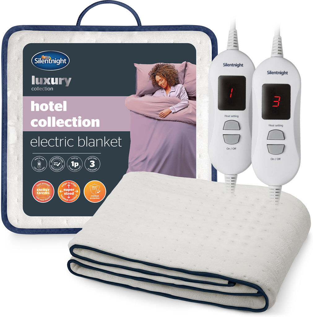Silentnight Hotel Collection Luxury Electric Blanket White 120cm W x 135cm L