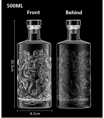 Uplifted Goods 500ml Glass Water Bottle With Cover a 500ml
