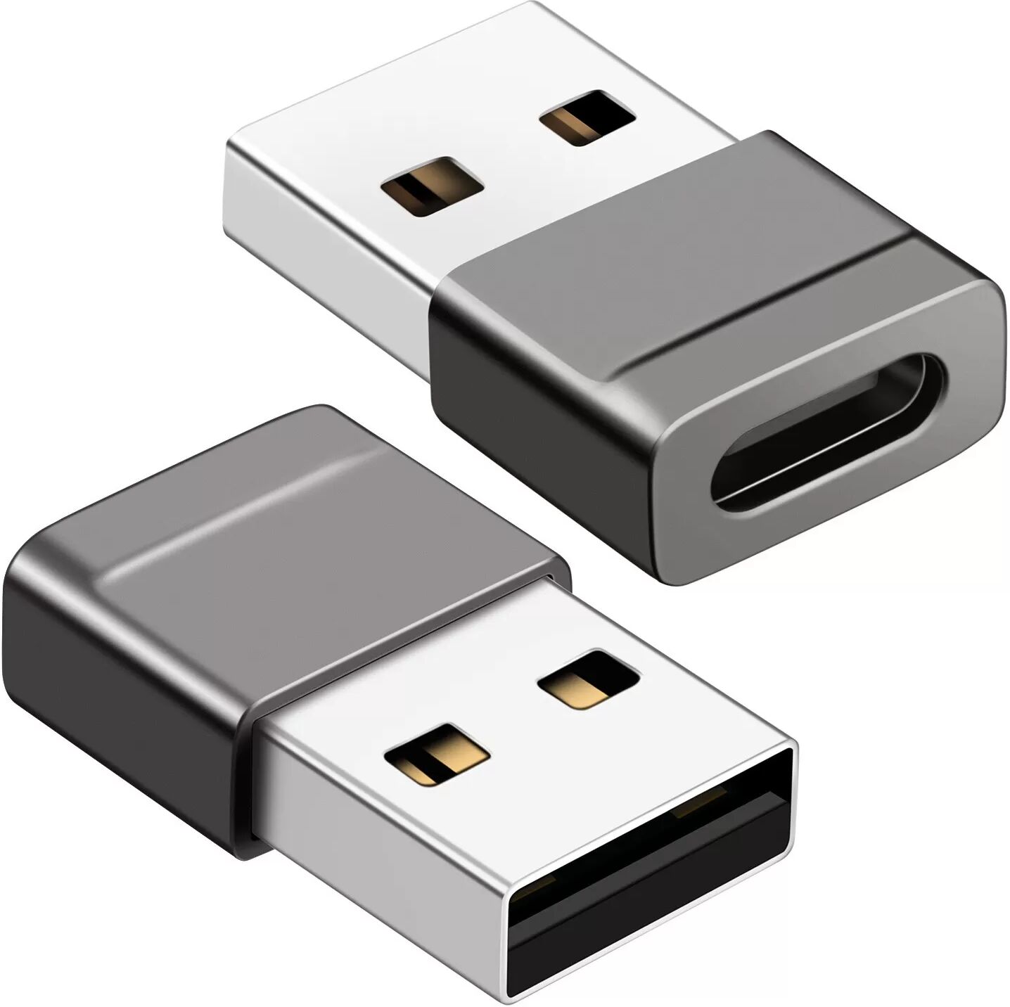INF USB-zu-Typ-C-Adapter - Space Grau - 2er-Pack