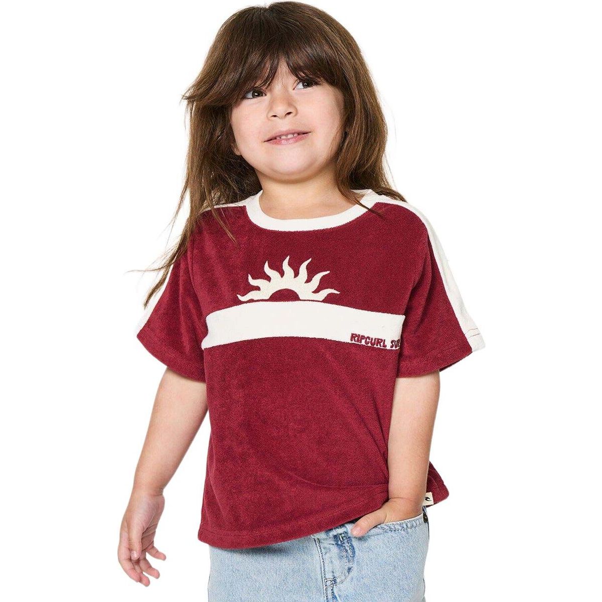RipCurl Road Trip Terry Tee - Girl plum (0048) 1-2 05AJTE-0048-1-2