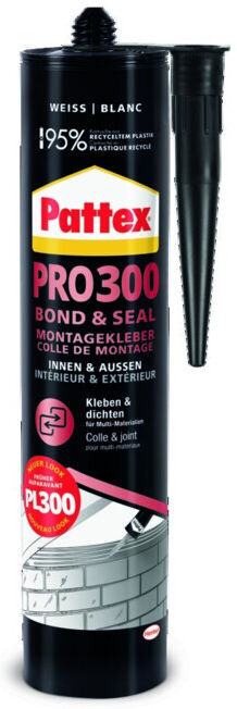 Pattex Colle de montage PRO300 410g blanc (PPRBS)