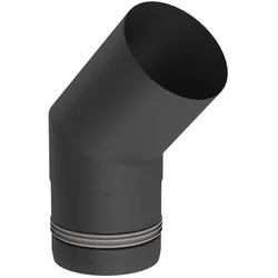 Jeremias PELLET-LINE Winkel 45° Edelstahl schwarz Ø 100 mm