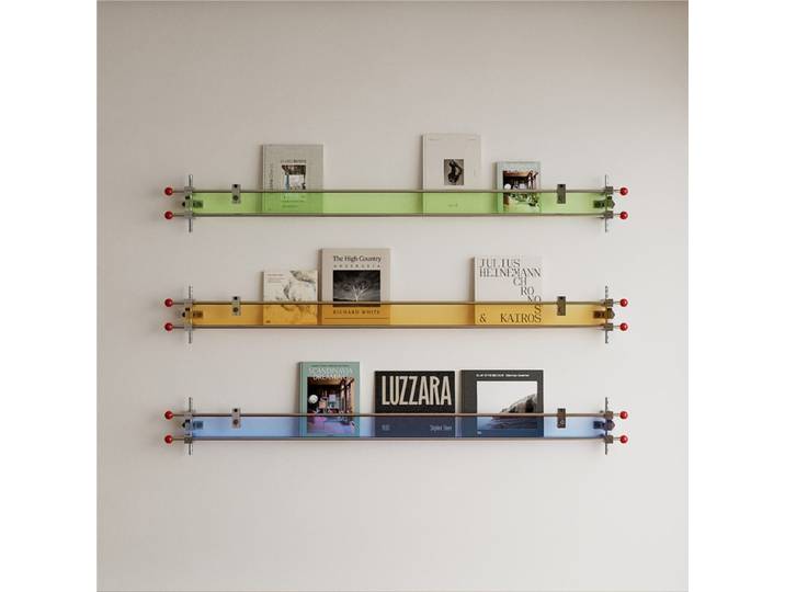 MOMO acrylique axe optique porte-revues Bauhaus Style design fond décoration murale mural présentoir livre