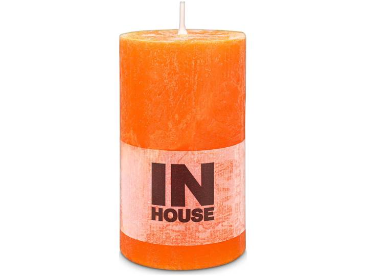 Inhouse Zylinderkerze Rustic 68x120 Orange