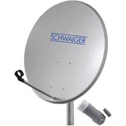 Schwaiger SPI5500SET1 (Parabolantenne, 35.20 dB, DVB-S / -S2), SAT Spiegel + SAT Antennen, Grau