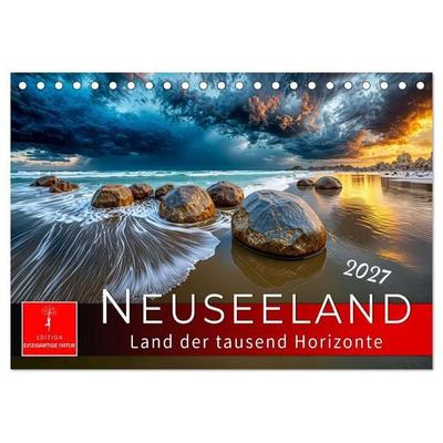 Neuseeland - Land der tausend Horizonte (Tischkalender 2027 DIN A5 quer), CALVENDO Monatskalender