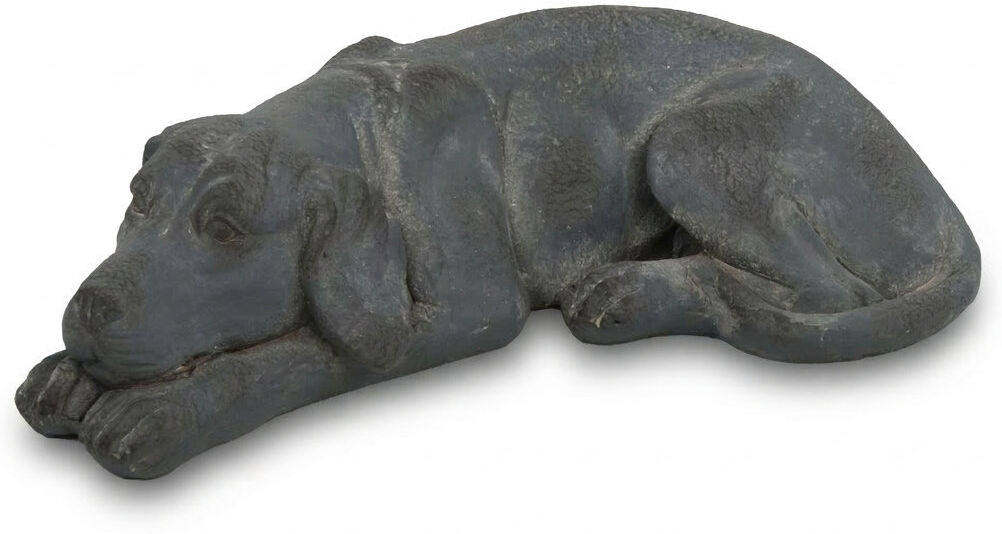 Dakota Fields Philippa Dog Lying 15cm Grey 15cm H X 24cm W X 53cm D