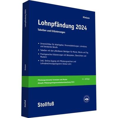 Lohnpfändung 2024, Taschenbuch von Udo Hintzen, Stollfuß Verlag, 978-3-08-314024-5