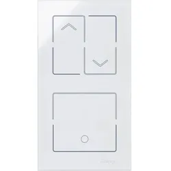 Kopp 853112010 HKi8-Glas-Sensor, 2-fach, für 1x Jalousieschalter/-taster, 1x Schalter/-taster, Farbe: weiß