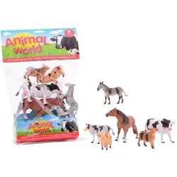 Braet Johntoy 26779 Animal World Farm Animals, Pack of 6, Multi-Colour