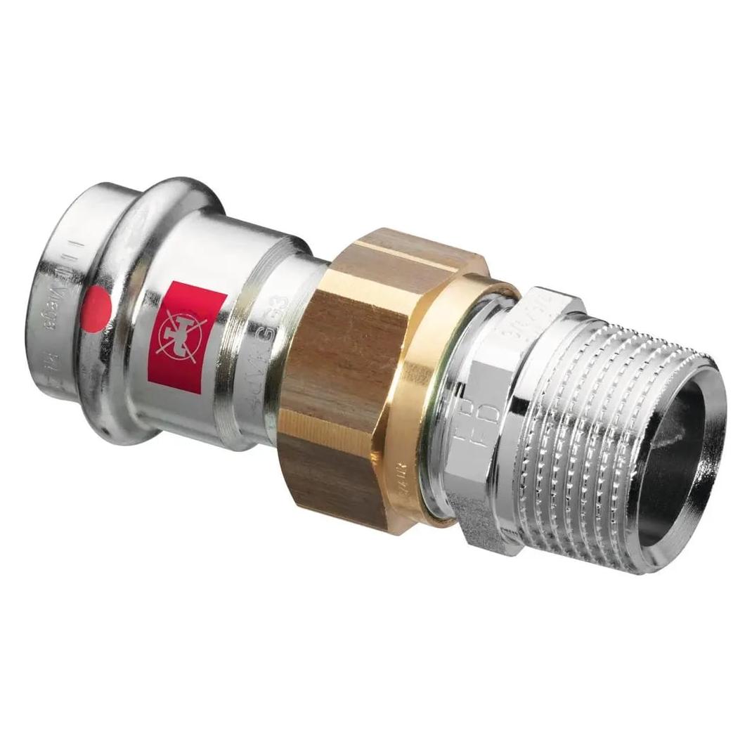 Viega Prestabo forskruning 1 "x28 mmaf ulegeret stålmuffe/nippel, SC-contur (Rohrverschraubung) (559267)