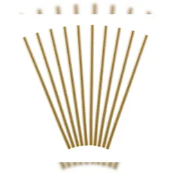 PartyDeco Papierstrohhalme 19,5cm Kraftpapier 10er Set biologisch abbaubar Trinkhalme Einweg Cocktail Strohhalme Getränke Deko Partyzubehör Naturbraun