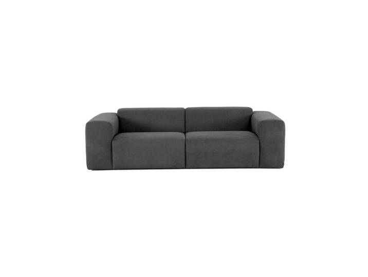 Mid.you 3-Sitzer-Sofa Manne, Anthrazit, Kunststoff, 266x76x116 cm, Made in EU, Rücken echt, Wohnzimmer, Sofas & Couches, Sofas, 3-Sitzer Sofas