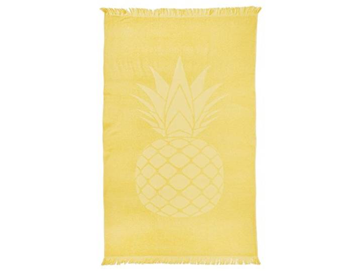 DONE.® Hamamtuch Capri Pineapple Lemon 100% Baumwolle 90 x 160 cm mit Fransen extra leicht