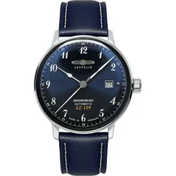 Zeppelin Herrenuhr LZ 129 Hindenburg 80563 - Dunkelblaues Ziffernblatt mit weißen Zahlen/Indices - 40mm