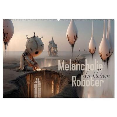 Die Melancholie der kleinen Roboter (Wandkalender 2027 DIN A2 quer), CALVENDO Monatskalender