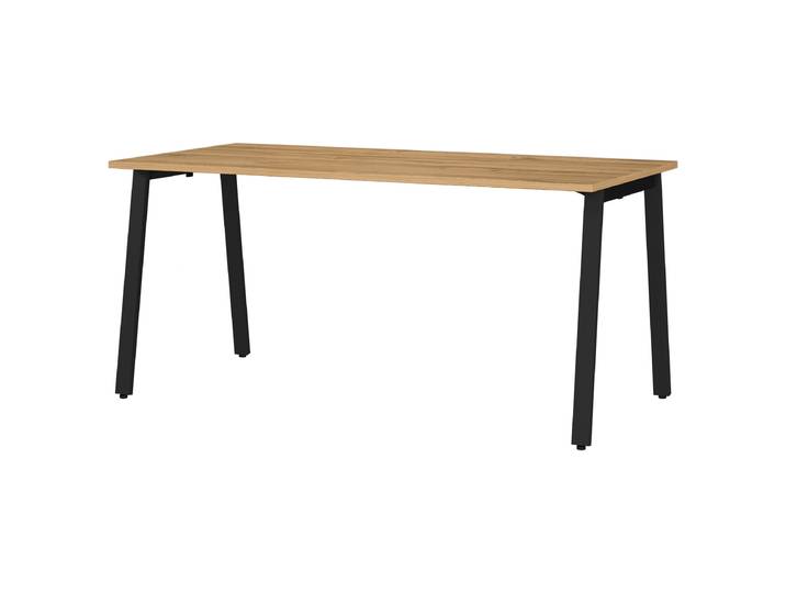 Bureau Tivolo 160cm Marron/Imitation chêne Grandson Forme en A