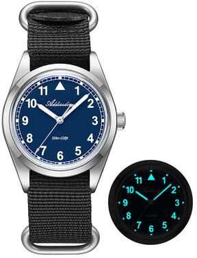 Modern Mode Marketplace Ultimate Mens Waterproof Analog Quartz Watch With Durable Nylon Strap Water Resistance blue
