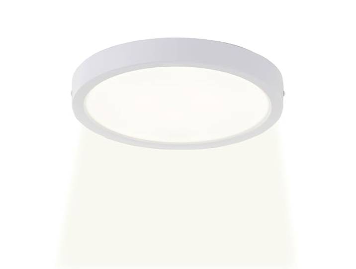 LED Deckenleuchte Navara, Ø 27,5cm, Höhe 3 cm, 1900 Lumen, 4000 Kelvin, IP44 spritzwassergeschützt, Ideal für Bad und Feuchträume, Flach und Energiesparend, Modernes Design, Kunststoff, weiß