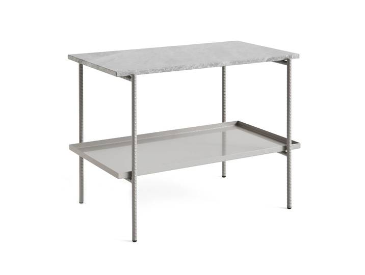 HAY Rebar Beistelltisch 75x44x55 cm Grey marble-fossil