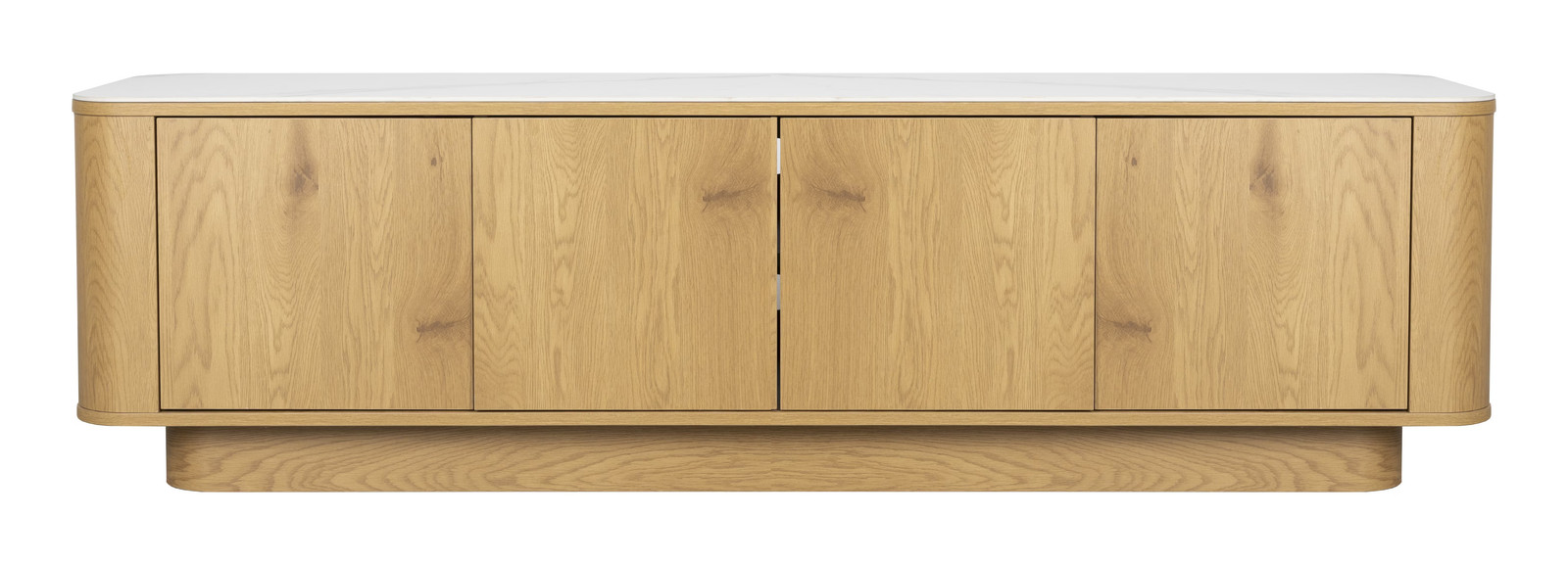 ZILT TV-meubel Nathen Eiken en Marmerlook, Breedte: 180 cm, Naturel