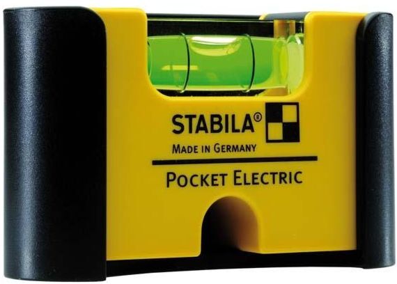 STABILA Mini-Wasserwaage Pocket Electric 18115 7cm mit Gürtel-Clip