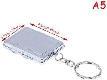 Uplift Picks Double Sided Compact Mirror Metal Folding Keychain Travel Makeup Mirror a5