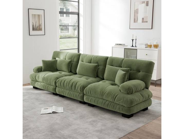 Design solide et sécurisé canapé couleur vert idéal pour maison salon chambre décoration intérieure