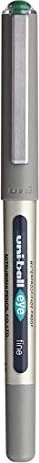 uni-ball eye fine UB-157E Tintenroller silber 0,4 mm, Schreibfarbe: grün, 1 St.