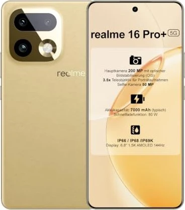 Realme 16 Pro+ 5G 12GB/512GB Master Gold