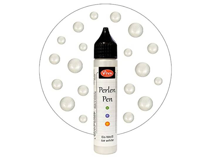 Viva Decor 8 oz Pearl Color Pen, Ice White