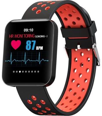 Inspired Deals S88 Smart Fitness Watch With Health Tracker, IP67 Waterproof Color Screen Smart Bracelet red