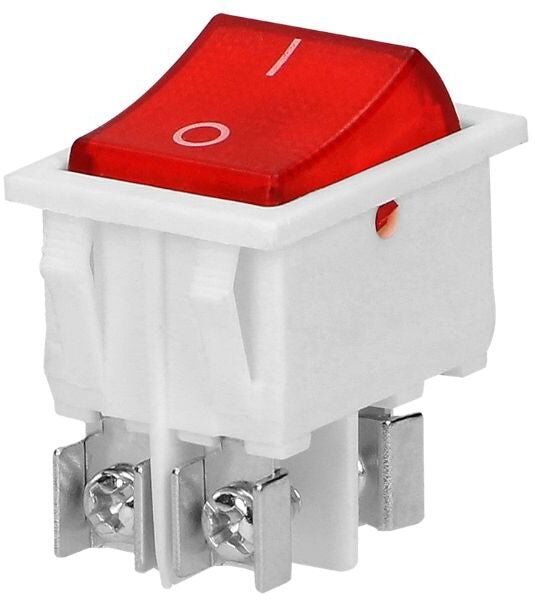 Orno Interrupteur On-Off 10A 250V Lumière Rouge - Blanc