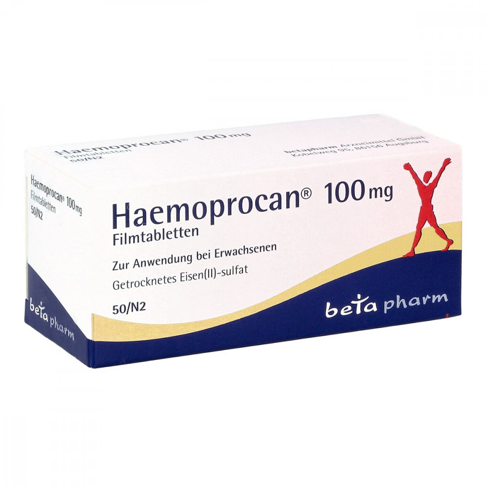 betapharm Arzneimittel GmbH Haemoprocan 100 mg Filmtabletten 16583653