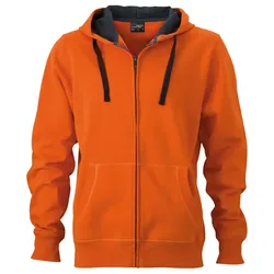 Kapuzen-Sweatjacke "JN595" - S - dark-orange