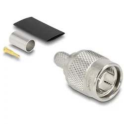 DeLOCK TNC Stecker zum Crimpen RG-59 mit passendem Schrumpfschlauch