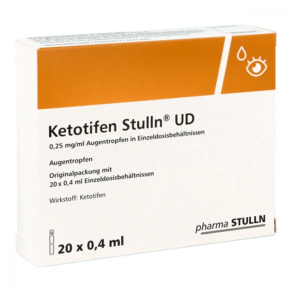 PHARMA STULLN GmbH Ketotifen Stulln UD 0,25mg/ml Augentropfen 07004515