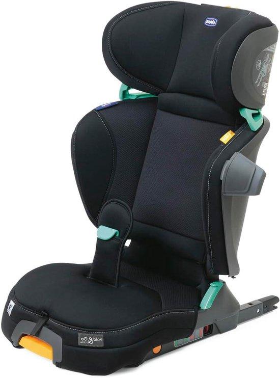 Autositz - Kindersitz, Reise-Sitz - Sicheres Reisen - Zusammenklappbar, kompaktes Design - 100-150 cm - Schwarz
