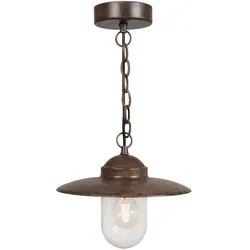 Nordlux Pendelleuchte LUXEMBOURG, E27, IP33, E27 max. 60W, Metall + Stallglas, Rost NORD-72805009