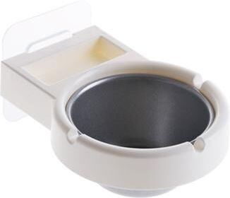 Inspire Daily Merch Stylish Wall mounted Stainless Steel Ashtray For Home Or Office Use white