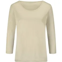 Rundhals-Shirt 3/4-Arm Fadenmeister Berlin beige, 48