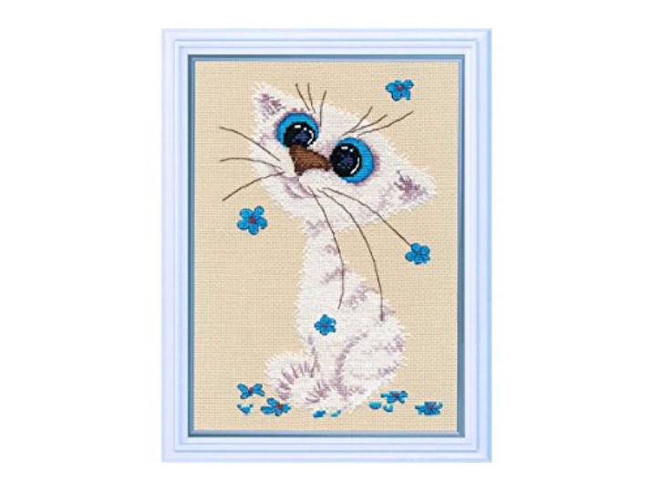Oven Cross stitch kit Kleine kat kunst. 1020