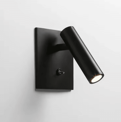 Inspire Curations Adjustable Recessed LED Bedside Reading Wall Lamp square black warm White (2700 3500k)