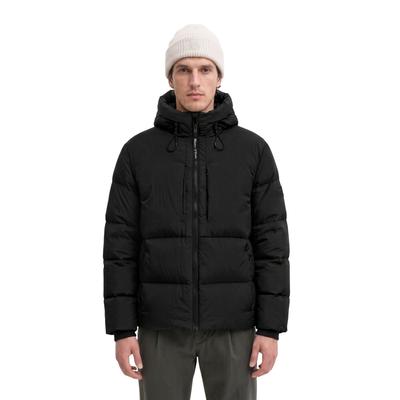 Steppjacke MARC O'POLO "relaxed leicht und wasserabweisend", Herren, Gr. XL, schwarz, Obermaterial: 100% Polyamid. Futter: 100% Polyamid. Füllung: 70% Daunen, 30% Federn, relaxed fit, Windstopperbündchen, Jacken Steppjacke, wärmende Füllung