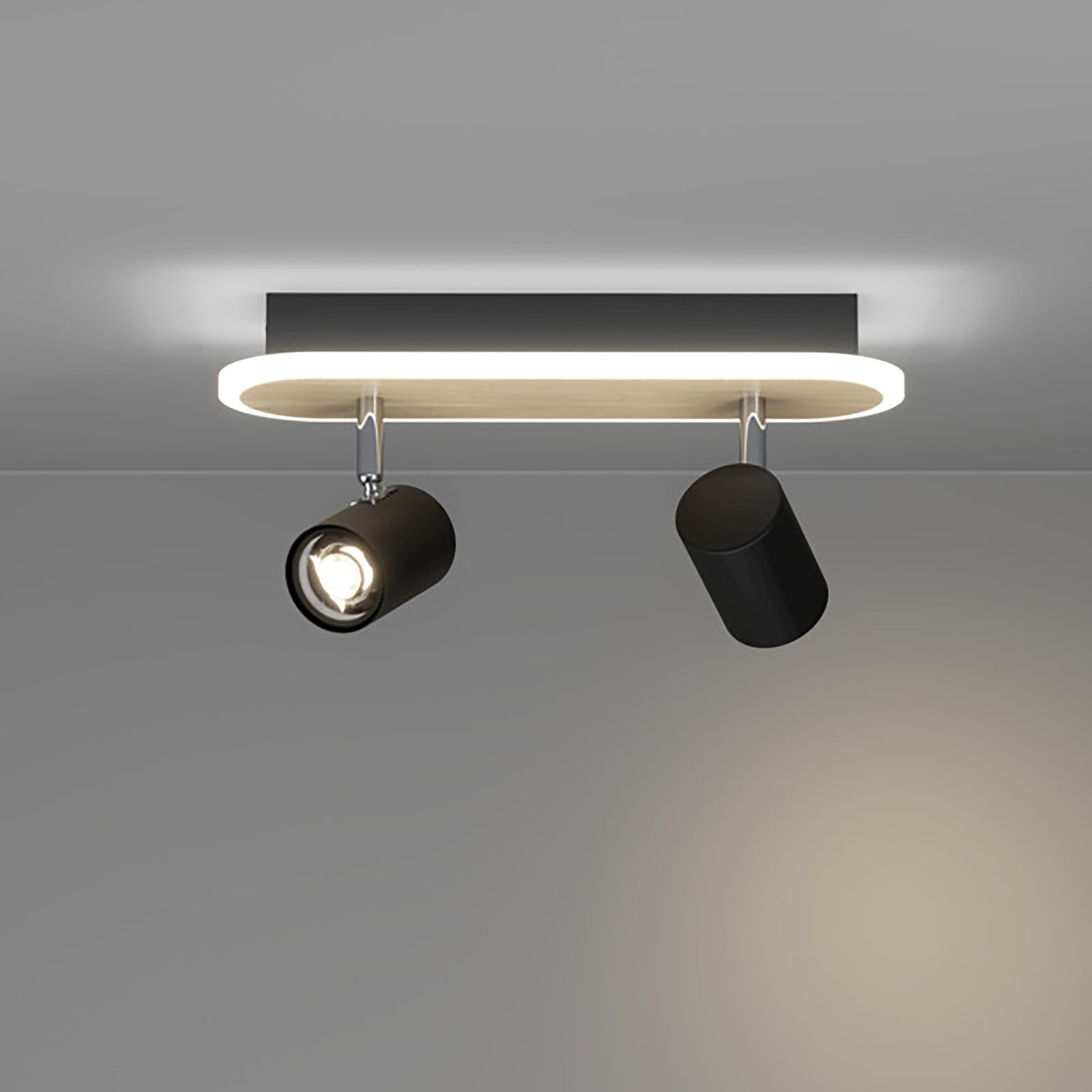 Eglo RIMBOCCHI LED plafondlamp zwart/bruin met 1500 lumen en warm wit licht
