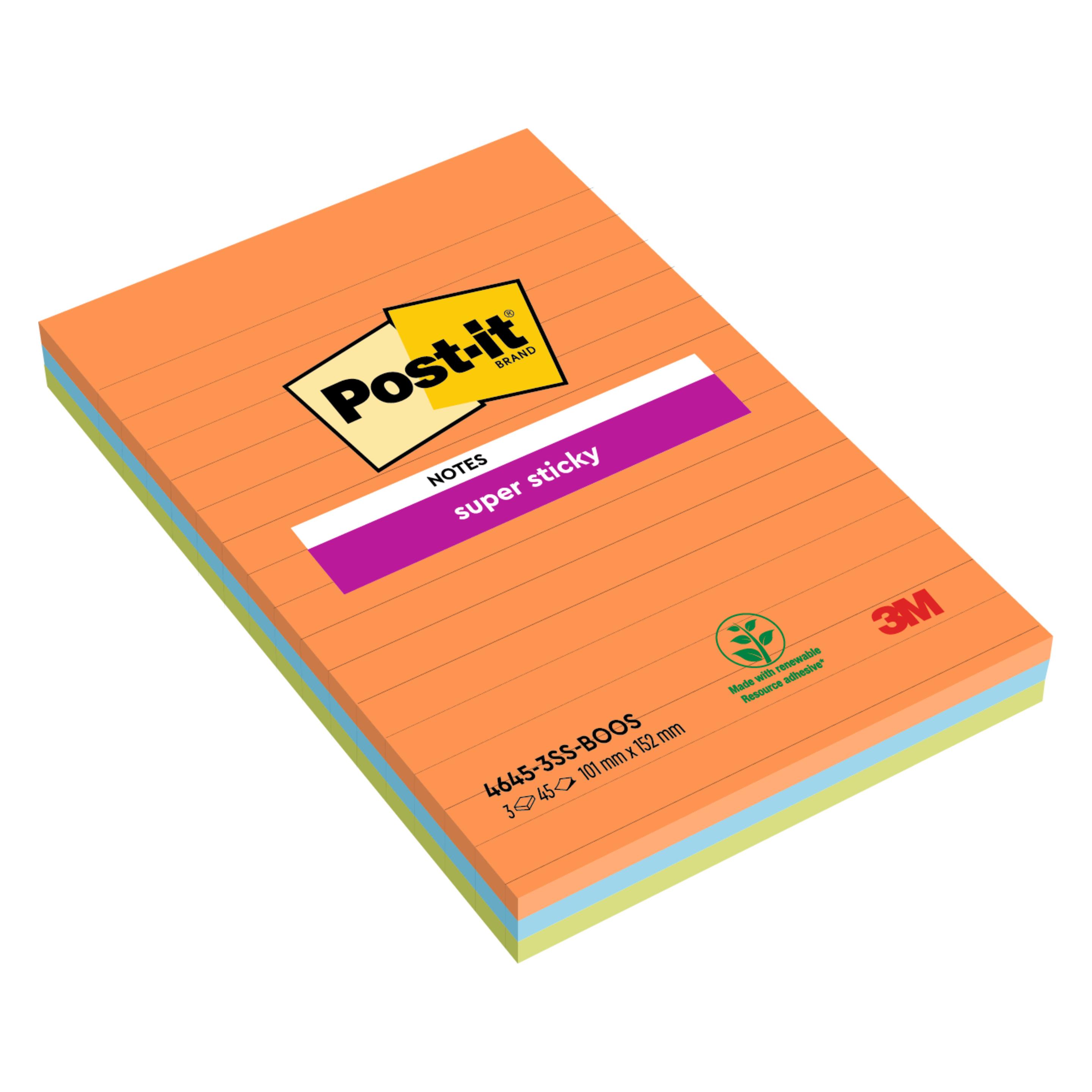 Post-it Super Sticky Boost (152 x 102 mm) (4645-3SSAN)