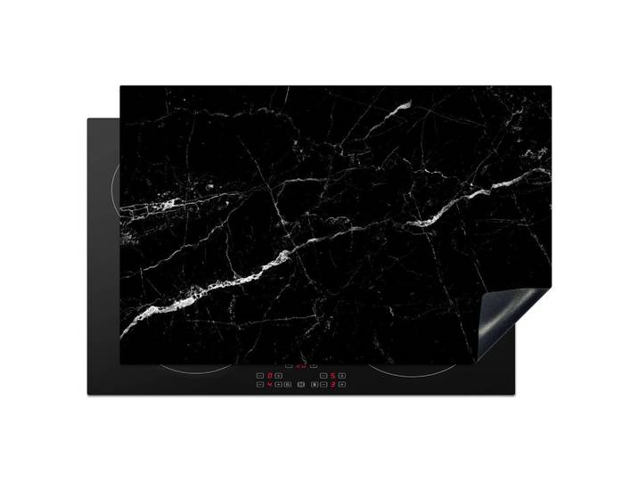 HERDABDECKPLATTE Marmoroptik - Schwarz - Luxus Abdeckung Ceranfeld 81.2x52 cm