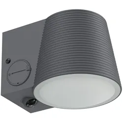 Lumisky SOLINE 1000LM Solar-Sensor-Wandleuchte Stahl Grau