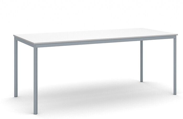 B2B Partner Esstisch BASIC, 180x80 cm, Gestell dunkelgrau, weiß